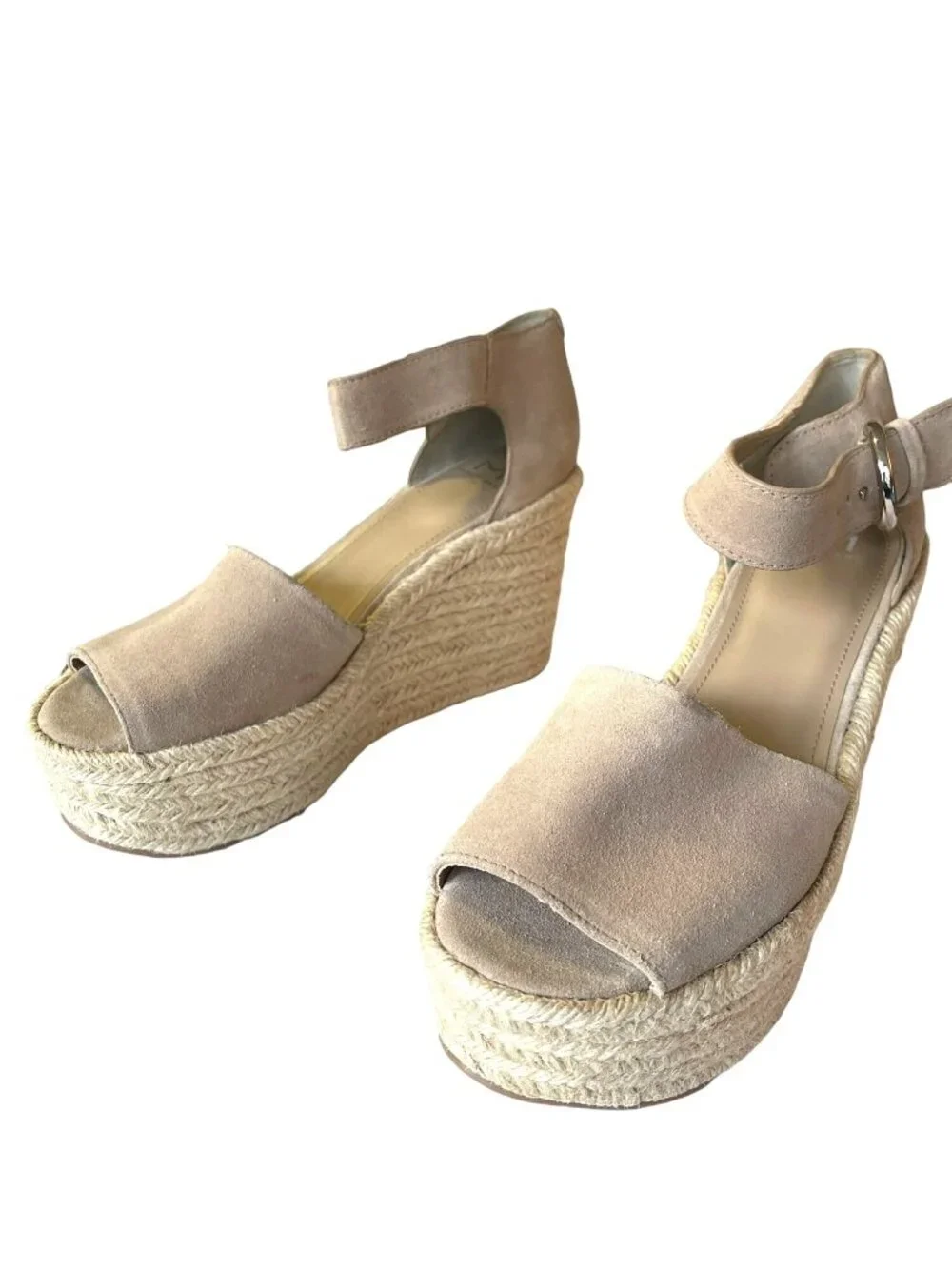New Marc Fisher Alita Platform Espadrille Wedge Heel Sandal Shoes 9.5